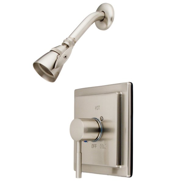 Kingston Brass Shower Faucet, Brushed Nickel, Wall Mount KB8658DLSO